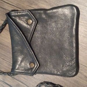 Handmade ADJUSTABLE Snap  Leather Mini Bag/Pouch Moto Or Medicine Bag Style